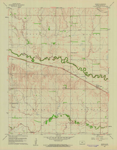 United States Geological Survey Heizer, KS (1960, 24000-Scale) digital map