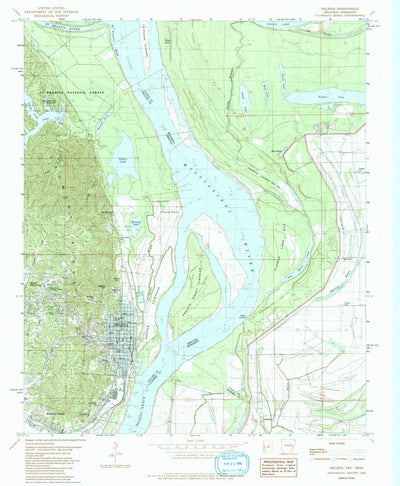 United States Geological Survey Helena, AR-MS (1982, 24000-Scale) digital map