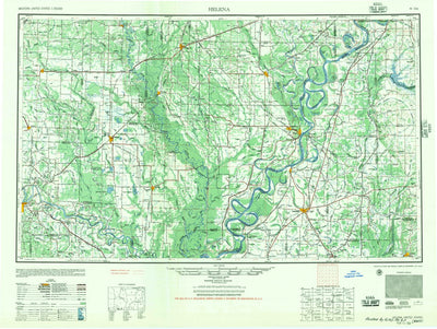 United States Geological Survey Helena, AR-MS-TN (1948, 250000-Scale) digital map