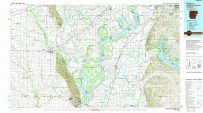 United States Geological Survey Helena, AR-MS-TN (1990, 100000-Scale) digital map