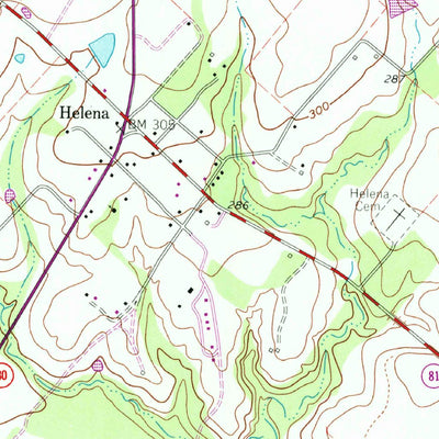 United States Geological Survey Helena, TX (1960, 24000-Scale) digital map