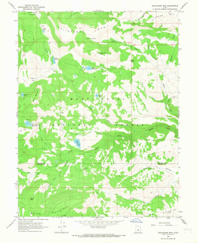 United States Geological Survey Heliotrope Mountain, UT (1966, 24000-Scale) digital map
