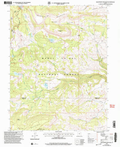United States Geological Survey Heliotrope Mountain, UT (2001, 24000-Scale) digital map
