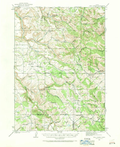 United States Geological Survey Hell Creek, ID (1924, 62500-Scale) digital map