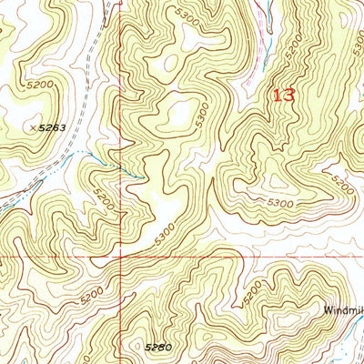 United States Geological Survey Hell Gap, WY (1950, 24000-Scale) digital map