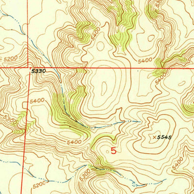 United States Geological Survey Hell Gap, WY (1951, 24000-Scale) digital map