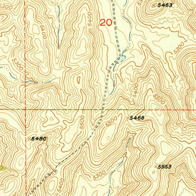 United States Geological Survey Hell Gap, WY (1951, 24000-Scale) digital map