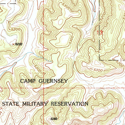 United States Geological Survey Hell Gap, WY (1990, 24000-Scale) digital map