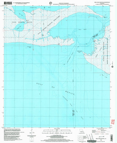 United States Geological Survey Hell Hole Bayou, LA (1998, 24000-Scale) digital map