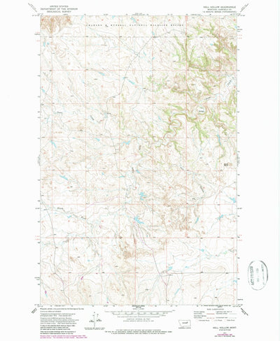 United States Geological Survey Hell Hollow, MT (1971, 24000-Scale) digital map