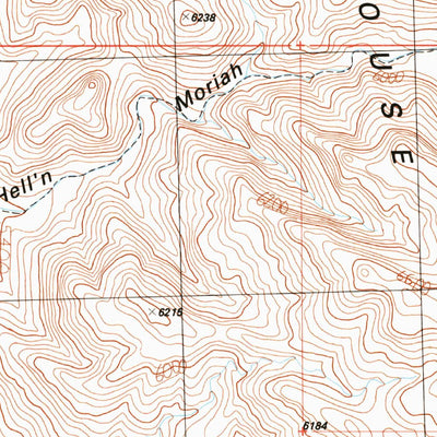 United States Geological Survey Hell'N Moriah Canyon, UT (1991, 24000-Scale) digital map