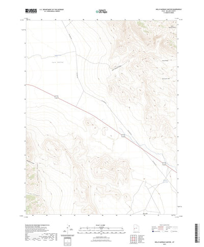 United States Geological Survey Hell'n Moriah Canyon, UT (2023, 24000-Scale) digital map