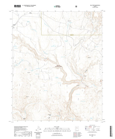 United States Geological Survey Hell Point, AZ (2021, 24000-Scale) digital map