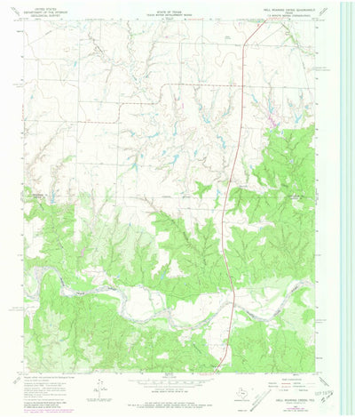 United States Geological Survey Hell Roaring Creek, TX (1967, 24000-Scale) digital map