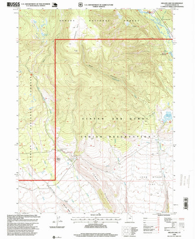 United States Geological Survey Heller Lake, UT (1996, 24000-Scale) digital map