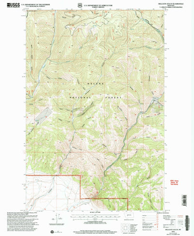 United States Geological Survey Hellgate Gulch, MT (2001, 24000-Scale) digital map