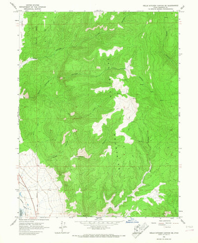 United States Geological Survey Hells Kitchen Canyon SE, UT (1965, 24000-Scale) digital map
