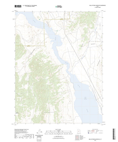 United States Geological Survey Hells Kitchen Canyon SW, UT (2023, 24000-Scale) digital map