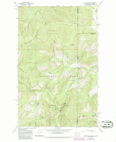 United States Geological Survey Helmer Mountain, WA-ID (1967, 24000-Scale) digital map