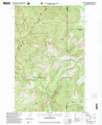 United States Geological Survey Helmer Mountain, WA-ID (1996, 24000-Scale) digital map