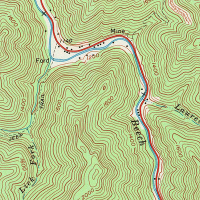 United States Geological Survey Helton, KY (1974, 24000-Scale) digital map