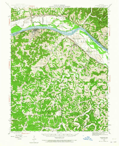 United States Geological Survey Hemann, MO (1942, 62500-Scale) digital map