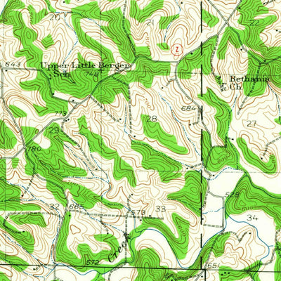 United States Geological Survey Hemann, MO (1942, 62500-Scale) digital map
