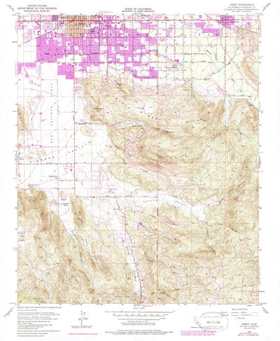 United States Geological Survey Hemet, CA (1953, 24000-Scale) digital map