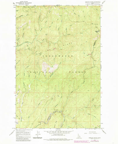United States Geological Survey Hemlock Butte, ID (1966, 24000-Scale) digital map