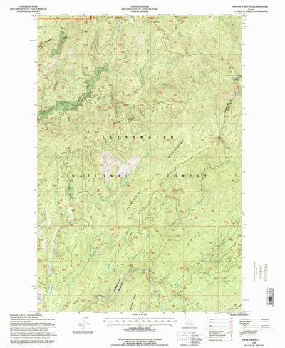 United States Geological Survey Hemlock Butte, ID (1994, 24000-Scale) digital map