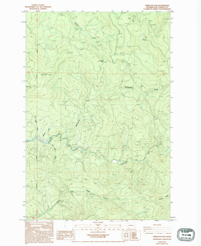 United States Geological Survey Hemlock Pass, WA (1984, 24000-Scale) digital map