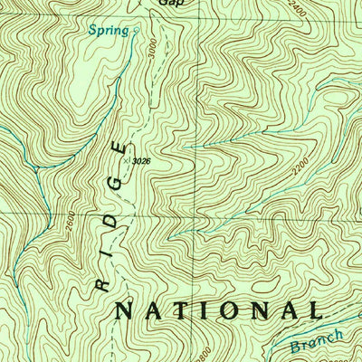 United States Geological Survey Hemp Top, GA-TN (1988, 24000-Scale) digital map