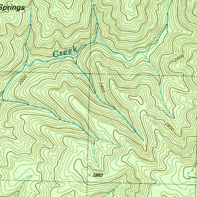 United States Geological Survey Hemp Top, GA-TN (1988, 24000-Scale) digital map