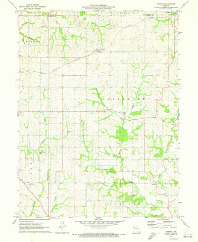 United States Geological Survey Hemple, MO (1971, 24000-Scale) digital map