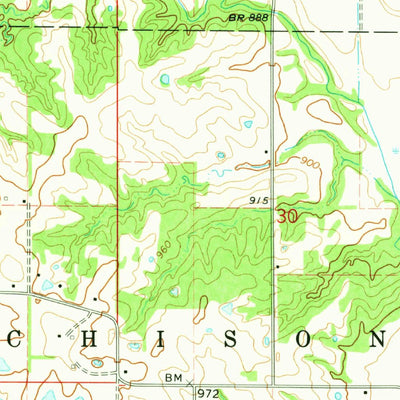 United States Geological Survey Hemple, MO (1971, 24000-Scale) digital map