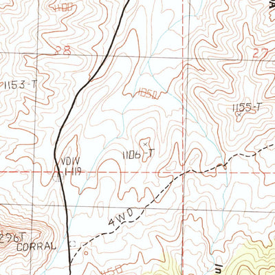 United States Geological Survey Hen Spring, NV-AZ (1984, 24000-Scale) digital map