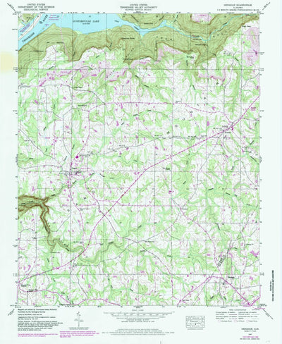 United States Geological Survey Henagar, AL (1947, 24000-Scale) digital map