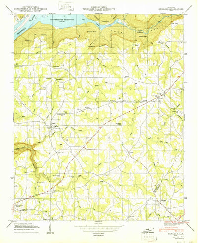 United States Geological Survey Henagar, AL (1950, 24000-Scale) digital map