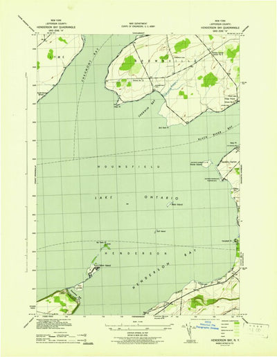 United States Geological Survey Henderson Bay, NY (1942, 31680-Scale) digital map