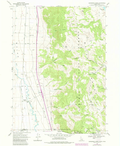 United States Geological Survey Henderson Creek, ID-UT (1968, 24000-Scale) digital map
