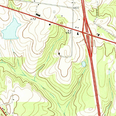 United States Geological Survey Henderson, GA (1971, 24000-Scale) digital map