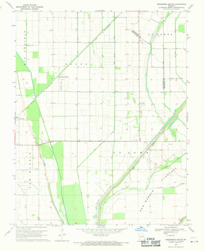 United States Geological Survey Henderson Mound, MO (1969, 24000-Scale) digital map
