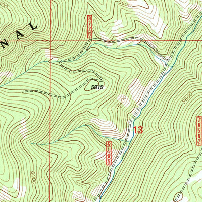 United States Geological Survey Henderson Mountain, MT (1996, 24000-Scale) digital map