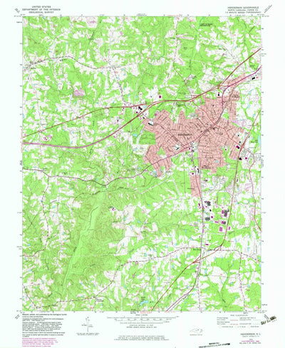 United States Geological Survey Henderson, NC (1970, 24000-Scale) digital map