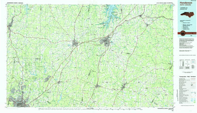 United States Geological Survey Henderson, NC (1984, 100000-Scale) digital map