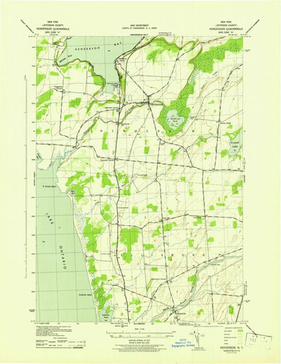 United States Geological Survey Henderson, NY (1943, 31680-Scale) digital map