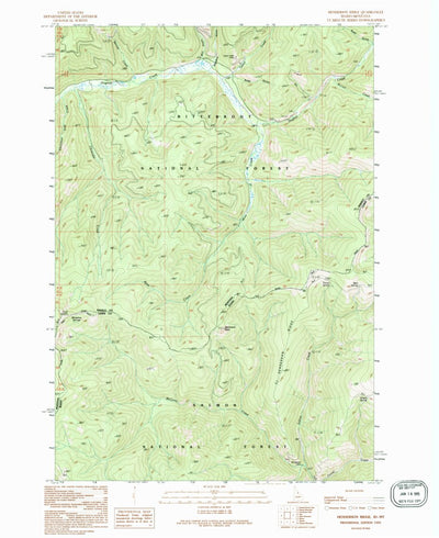 United States Geological Survey Henderson Ridge, ID-MT (1991, 24000-Scale) digital map