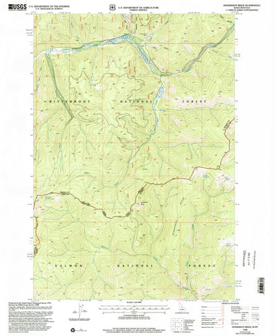United States Geological Survey Henderson Ridge, ID-MT (1998, 24000-Scale) digital map