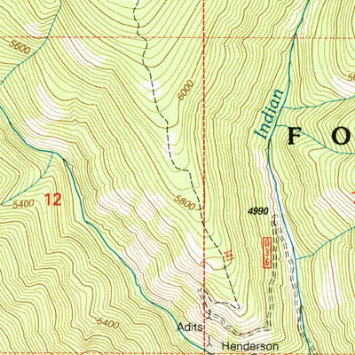 United States Geological Survey Henderson Ridge, ID-MT (1998, 24000-Scale) digital map