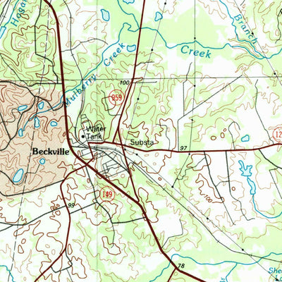United States Geological Survey Henderson, TX-LA (1986, 100000-Scale) digital map